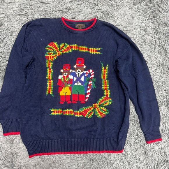 Charter Club Teddy Bear Sweater Size Medium - Picture 1 of 7